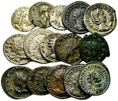 Lot of 15 Roman coins Lot of 15 (fifteen) Roman coins, 8 AR and 7 AE: The Roman Republic, Hadrianus, Septimius Severus, Gordianus III Pius, Otacilia Severa, Postumus, Valerianus I, Gallienus (3), Salo