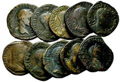 Lot of 10 Roman imperial AE sestertii Lot of 10 (ten) Roman imperial AE sestertii, 3rd century AD: Gordianus III Pius (4), Philip I Arabs (2), Philip II, Otacilia, Traianus Decius, and, Volusianus. Fi