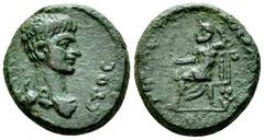 Nero AE Assarion, Sebaste Nero (54-68 AD). AE20 (5.77 g), Sebaste, Phrygia. Julius Dionysius, c. 55. Obv. CEBACTOC, Bare-headed and draped bust of Nero to right. Rev. CΕΒΑCΤΗΝΩΝ ΙΟΥΛΙΟC ΔΙΟΝΥCΙΟC, Zeu