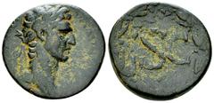 Nerva AE26, Antioch Nerva (96-98 AD). AE26 (13.19 g). Syria, Antioch, 97 AD. Obv. IMP CAESAR NERVA AVG III COS, Laureate head to right. Rev. Large S C across field within wreath composed of eight sets
