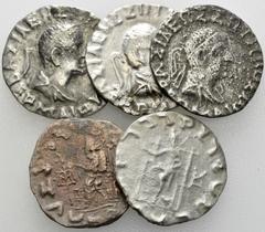 Lot of 5 Indo-Greek BI tetradrachms Lot of 5 (five) Indo-Greek BI tetradrachms, c. 1st century BC. Fine/very fine (5) Lot sold as is, no returns.
