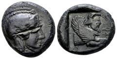 Ancient Coins Kherei AR Stater, c. 420-400 BC Dynasts of Lycia. Kherei (c. 420-400 BC). AR Stater (17-19 mm, 6.58 g). Obv. Head of Athena to right wearing crested helmet. Rev. Forepart of mythical bul