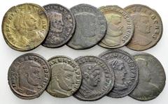 Group lots Lot of 10 Roman Imperial AE coins Lot of 10 (ten) Roman Imperial AE coins: Diocletianus, Maximianus Herculius, Constantius I, Galerius, Maximinus Daia, Maxentius (2), Constantine I 'the Gre