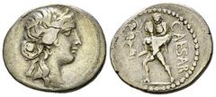 C. Iulius Caesar AR Denarius, 48/47 BC C. Iulius Caesar. AR Denarius (17-19 mm, 3.93 g), Asia 48-47 BC. Obv. Diademed head of Venus to right. Rev. CAESAR, Aeneas advancing left, carrying palladium in 