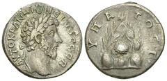 Ancient Coins Marcus Aurelius AR Didrachm, Caesarea Marcus Aurelius (161-180 AD). AR Didrachm (20-21 mm, 6.50 g), Cappadocia, Caesaraea-Eusebia, 161-166. Obv. AYTOKP ANTωNЄINOC CЄB, Bareheaded bust of
