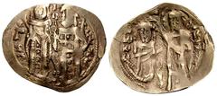 John V Palaeologus, with Anna of Savoy and Andronicus III, AV Hyperpyron, Constantinople John V Palaeologus, with Anna of Savoy and Andronicus III (1341-1391). AV Hyperpyron (20-23 mm, 2.96 g), Consta