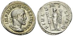 Maximinus I Thrax AR Denarius, Fides reverse Maximinus I Thrax (235-238 AD). AR Denarius (19-20 mm, 2.55 g), Rome, 235/236. Obv. IMP MAXIMINVS PIVS AVG, Laureate, draped and cuirassed bust to right. R