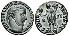 Maximinus II Daia AE Nummus, Antioch Maximinus II Daia (305-313 AD). AE Nummus (20 mm, 4.47 g), Antioch, 312. Obv. IMP C GAL VAL MAXIMINVS P F AVG, Laureate head to right. Rev. GENIO AVGVSTI, Genius s