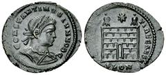 Constantinus II Caesar AE Nummus, London Constantinus I 'the Great' (306-337 AD) for Constantinus II Caesar. AE Nummus (19-21 mm, 2.51 g), Londinium, 324-325. Obv. CONSTANTINVS IVN NOB C, Laureate, dr