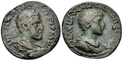 Maximinus I with Maximus AE33, Ninica-Claudiopolis Maximinus I Thrax (235-238 AD) with Maximus. AE33 (15.89 g), Cilicia, Ninica-Claudiopolis. Obv. IMP MAXIMINVS PIVS AVG, Laureate, draped and cuirasse