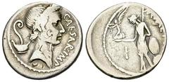 C. Iulius Caesar with M. Mettius AR Denarius, 44 BC C. Julius Caesar with M. Mettius. AR Denarius (18 mm, 3.62 g), Rome, 44. Obv. CAESAR·IMP, Wreathed head of Caesar to right; behind, lituus and culul