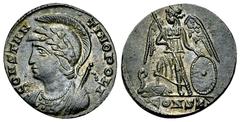 Constantinopolis commemorative AE Nummus, Constantinopolis Constantine I (306-337 AD). AE Nummus (17-18 mm, 2.32 g), Constantinopolis, 330-333. Commemorative Issue. Obv. CONSTANTINOPOLIS, Laureate and