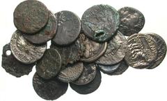 [Roman Republican & Imperatorial]. Lot of 19 Roman Republican Denarii. Low grade Republican denarii, at least two fourrees, two pierced. Different types. All group lots are sold as-is, returns not acc