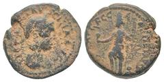 Samaria, Caesarea Maritima. Herennia Etruscilla. Augusta, A.D. 249-251. AE 28 (28.4 mm, 17.84 g, 1 h). ERENNIA ETRVSCILLA AVG, draped bust right / COL PR FL AVG FC CAES METR P, Tyche standing facing, 
