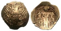 BYZANTINE EMPIRE. Andronikos II and Andronikos III Palaeologos, 1325-1334 AD. Gold Hyperpyron (4.35 gm). The Virgin amid city walls / Christ crowning emperors, all standing. S.2461. VF, usual weak spo