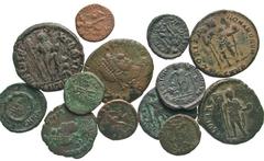 [Roman Imperial]. Lot of 15 AE Coins of Valens. 15 Different AE Centenionales of Valens 364-378 AD. The lot consists of AE3 types of these 9 mints: Alexandria, Antioch, Aquileia, Constantinople, Lyons