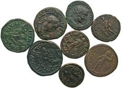 [Roman Provincial]. Lot of 8 Moesian Roman Provincial Coins. aFine to VF.rnrnDacia Philip I / Viminacium (2) Philip I, Volusian, Hostilian / Nicopolis ad Istrum - Commodus, Elagabalus / Marcianopolis 