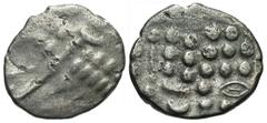 Celtic CELTIC BRITAIN, Durotriges. Cranbrook Chase type, 58-40 BC. AR Stater (4.01 gm). Degraded head of Apollo / Degraded horse. BMC.2578. ABC.2157. Toned aVF.