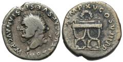 Roman Imperial Titus, 79 - 81 AD Silver Denarius, Rome Mint, 18mm, 3.17 grams Obverse: IMP TITVS CAES VESPASIAN AVG P M, Laureate head of Titus left. Reverse: TR P IX IMP XV COS VIII P P, Wreath set u