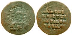 Byzantine Basil II & Constantine VIII. ca. 1020-1028, anonymous issue. AE follis (31.71 mm, 12.52 g, 7 h). anonymous class A3. Constantinople mint, ca. 1020-1030. + ЄMMA-NOVHΛ, nimbate bust of Christ 