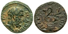 Roman Provincial Lydia, Nacrasa. Pseudo-anonymous civic issue. time of Trajan through Antoninus Pius - 1st half of 2nd century A.D. AE 16 (16.17 mm, 3.04 g, 5 h). . bearded bare head of Hercules right