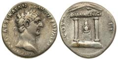 Roman Provincial Ionia, Ephesus. Trajan. A.D. 98-117. AR cistophoric tetradrachm (9.94 g). Struck A.D. 98/9. IMP NERVA CAES TRAIAN AVG GERM P M TR P P P, laureate head of Trajan right / COS II , disty