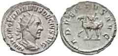 Roman Imperial Trajan Decius. A.D. 249-251. AR antoninianus (22.4 mm, 4.64 g, 7 h). Rome mint, struck A.D. 250. IMP C M Q TRAIANVS DECIVS AVG, radiate, draped and cuirassed bust of Trajan Decius right