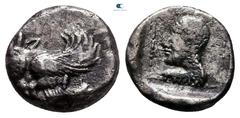 Greek Dynasts of Lycia. Uncertain mint. Uvug 470-440 BC. Diobol AR 10 mm, 1,24 g very fine