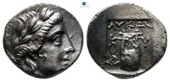Greek Lycia. Lycian League, Kyaneai (Cyane) circa 167-81 BC. Drachm AR 14 mm, 2,36 g very fine