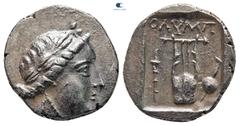 Greek Lycia. Olympos. Lycian League circa 167-78 BC. Drachm AR 15 mm, 2,33 g very fine
