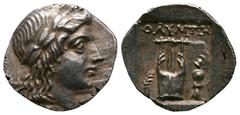 Greek Lycia. Olympos. Lycian League 167-81 BC. Drachm AR 16 mm, 2,74 g very fine