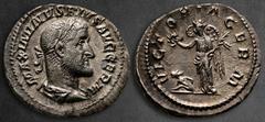 Roman Imperial Maximinus I Thrax AD 235-238. Rome Denarius AR 20 mm, 2,44 g MAXIMINVS PIVS AVG GERM, laureate, draped and cuirassed bust right / VICTORIA GERM, Victoria standing to left, holding wreat
