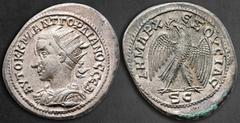 Roman Provincial Seleucis and Pieria. Antioch. Gordian III AD 238-244. Struck circa 238-240 Billon-Tetradrachm 29 mm, 12,42 g ΑVΤΟΚ Κ Μ ΑΝΤ ΓΟΡΔΙΑΝΟC CЄΒ, radiate head of Gordian III to left, with sli
