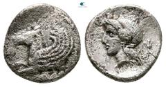 Greek Akarnania. Anaktorion circa 330-300 BC. Triobol-Hemidrachm AR 12 mm, 1,15 g Very Fine