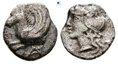 Greek Akarnania. Anaktorion circa 330-300 BC. Triobol-Hemidrachm AR 11 mm, 0,79 g Nearly Very Fine