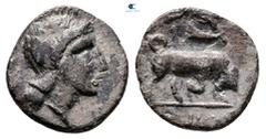Greek Lucania. Thourioi circa 300-280 BC. Triobol AR 11 mm, 0,76 g Nearly Very Fine