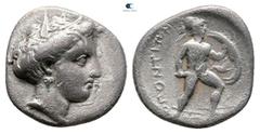 Greek Lokris. Locri Opuntii circa 340-330 BC. Triobol-Hemidrachm AR 15 mm, 2,64 g Good Very Fine