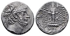 Greek Seleukid Kingdom. Damascus. Antiochos XII Dionysos 87-83 BC. SE 229 = 84/3 BC Tetradrachm AR 27 mm, 15,84 g Diademed head of Antiochos XII to right / BAΣIΛEΩΣ / ANTIOXOY / EΠIΦANOYΣ / ΦΙΛΟΠΑΤΟΡΟ