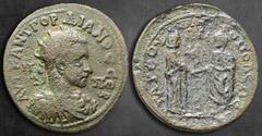 Roman Provincial Cilicia. Tarsos. Gordian III AD 238-244. Bronze Æ 38 mm, 24,11 g ΑΥΤ Κ ΑΝΤ ΓΟΡΔΙΑΝΟϹ ϹƐΒ, Π Π, draped, cuirassed and radiate bust right / ΤΑΡϹΟΥ ΜΗΤΡΟΠΟΛƐΩϹ, Α Μ Κ Γ Β, Tranquillina, 