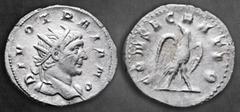 Roman Imperial Divus Trajan AD 249-251. Commemorative issue for Divus Traianus. Rome Antoninianus AR 23 mm, 3,58 g DIVO TRAIANO, radiate head of Divus Traianus to right, with slight drapery on his lef