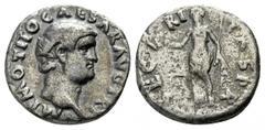 Otho, 15 January – mid April 69. Denar. Rome. AR 17mm., 3,23g. IMP M OTHO CAESΛR AVG TR P, bare head right / SECVRITAS P R, Securitas, draped, standing left, holding wreath in right hand and cradling 