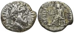Pertinax AD 193-193. Rome Denar AR 17mm., 2,13g. IMP CAES P HELV PERIN AVG, laureate head right / LIBERATIS CIVIBVS, Liberalitas standing left holding coin counter and cornucopiae. nearly very fine Co