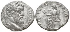 Pertinax AD 193-193. Rome Denar AR 17mm., 2,64g. [IMP CAES P HELV PER]TIN AVG, laureate head of Pertinax right / OPI DIVIN TR P COS [II?]; Ops seated left, holding grain ears in right and resting left