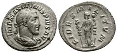 Roman Imperial Maximinus I Thrax AD 235-238. Rome Denarius AR 20mm., 2,20g. IMP MAXIMINVS PIVS AVG, laureate, draped and cuirassed bust of Maximinus I to right / FIDES MILITVM, Fides standing facing, 