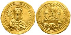 Byzantine Constantine VIII AD 1025-1028. Byzantine Histamenon Nomisma AV 23mm., 4,40g. +IhS XIS RЄX RЄÇNANTInM Nimbate bust of Christ facing, wearing pallium and colobium, raising right hand in benedi