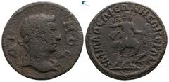 Roman Provincial Lydia. Philadelphia. Semi-autonomous issue circa AD 198-260. Bronze Æ 23mm., 4,68g. ΔHMOC, unbearded head of Demos right, long hair bound in taenia, slight drapery on left shoulder / 