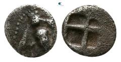 Greek Ionia. Ephesos circa 460-420 BC. Tetartemorion AR 3mm., 0,15g. Bee / Quadripartite incuse square. nearly very fine Karwiese Series VI, 1a.