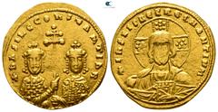 Byzantine Basil II Bulgaroktonos, with Constantine VIII AD 976-1025. Constantinople Histamenon AV 20mm., 4,36g. + bASIL C CONSTANT b R, crowned, facing busts of Basil, with short beard, wearing loros 