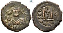 Byzantine Maurice Tiberius AD 582-602. Byzantine Follis Æ 28 mm., 11,83 g. very fine