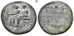 Roman Provincial Lydia. Sardeis. Germanicus, with Drusus, Caesar 15 BC-AD 19. ΑΛΕΞΑΝΔΡΟΣ ΚΛΕΩΝΟΣ, ΑΡΧΙΕΡΕΥΣ (Alexander, son of Kleon and high priest). Struck circa AD 23-26 or 38-39 Bronze Æ 28 mm., 1